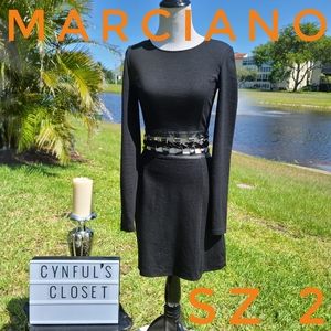 Marciano black ribbon dress sz 2